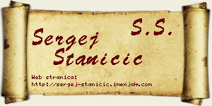 Sergej Staničić vizit kartica